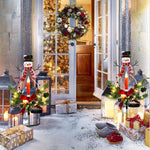 Snowman Christmas Light With Faux Pine Cones
