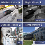 Trendnet Indoor Outdoor 4Mp H 265 Wdr Poe Ir Fixed Turret Network Camera Ip67 Weather Rated Housing Ir Night Vision Up To 30M 98 Ft 120Db Wide Dynamic Range Tv Ip323Pi