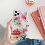 Anetly Floral Pattern Case Designed For Iphone 13 Pro 6 1 Inch 2021 Clear Design For Women Girls Protective Hard Cover Shockproof Slim Fit Flower Phone Case Hibiscus