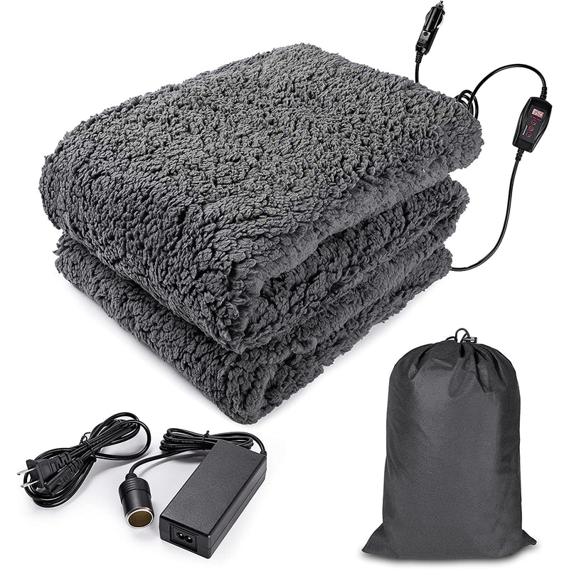 Sherpa Fleece Electric Fast Heating Wam Blanket Car Adaptable For All Time Use