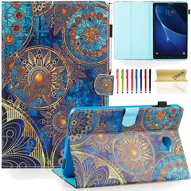 Dteck T580 Case For Samsung Galaxy Tab A 10 1 2016 Case Pu Leather Smart Cover With Card Money Holder Flip Folio Wallet Case Cover For Samsung Sm T580 T585 Golden Ring