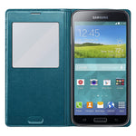 Samsung Galaxy S5 Case S View Flip Cover Folio Green