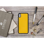 Lucca Leather Case Compatible With Iphone Xs Max A Extra Secure With Padded Back Cover Yellow