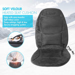 In9438 Velour 12V Car Seat With Lumber Support Soft Warm With Easy Controller