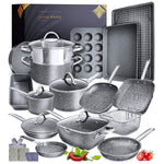 Granite Cookware Sets Nonstick Pots And Pans Set Nonstick 23Pc Kitchen Cookware Sets Induction Cookware Induction Pots And Pans For Cooking Pan Set Granite Cookware Set Non Sticking Pan Set