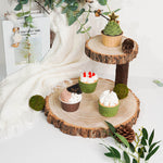 Natural Wood Slice Cake Cupcake Stand
