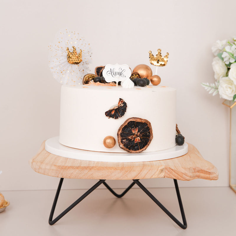 Natural Wood Slice Cake Cupcake Stand