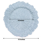 Round Reef Acrylic Plastic Charger Plates, 6 Pack