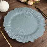 Round Reef Acrylic Plastic Charger Plates, 6 Pack