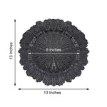 Round Reef Acrylic Plastic Charger Plates, 6 Pack