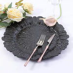 Round Reef Acrylic Plastic Charger Plates, 6 Pack