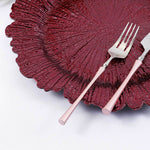 Round Reef Acrylic Plastic Charger Plates, 6 Pack