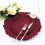 Round Reef Acrylic Plastic Charger Plates, 6 Pack