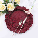 Round Reef Acrylic Plastic Charger Plates, 6 Pack