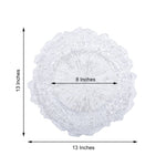 Round Reef Acrylic Plastic Charger Plates, 6 Pack