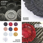 Round Reef Acrylic Plastic Charger Plates, 6 Pack