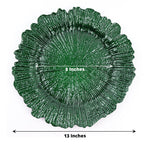 Round Reef Acrylic Plastic Charger Plates, 6 Pack