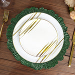 Round Reef Acrylic Plastic Charger Plates, 6 Pack