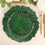 Round Reef Acrylic Plastic Charger Plates, 6 Pack
