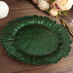 Round Reef Acrylic Plastic Charger Plates, 6 Pack