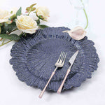 Round Reef Acrylic Plastic Charger Plates, 6 Pack