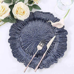 Round Reef Acrylic Plastic Charger Plates, 6 Pack