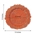 Round Reef Acrylic Plastic Charger Plates, 6 Pack