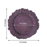 Round Reef Acrylic Plastic Charger Plates, 6 Pack