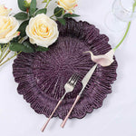 Round Reef Acrylic Plastic Charger Plates, 6 Pack