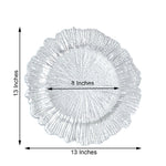 Round Reef Acrylic Plastic Charger Plates, 6 Pack