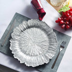 Round Reef Acrylic Plastic Charger Plates, 6 Pack