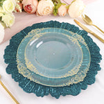 Round Reef Acrylic Plastic Charger Plates, 6 Pack