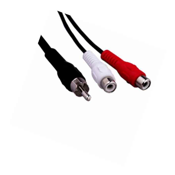 Kentek 6 Rca Male To 2 Rca Female Y Cable Mono For Pc Car Audio System