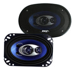 Pyle Pl463Bl 4X6 240W 3 Way Car Coaxial Audio Speakers Stereo Pair Blue