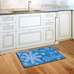 Glistening Snowflakes Winter Doormat Let It Snow Indoor Outdoor 18 X 30