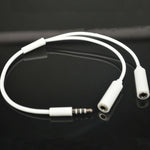 3 5Mm Jack To Double Out Audio Headset Earphone Splitter Plug For Samsung Galaxy
