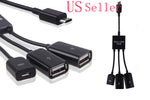 Dual Micro Usb Otg Hub Host Adapter Cable For Dell Venue 8 Pro Windows 8 Tablet