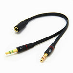 D K Exclusives Headphone Splitter For Computer 3 5Mm Female To 2 Dual 3 5Mm